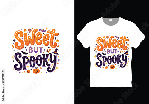 Candy Powered Chaos Halloween Typography T-Shirt Design