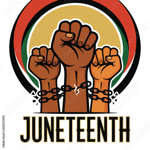 Modern Juneteenth Afrocentric Vector Template