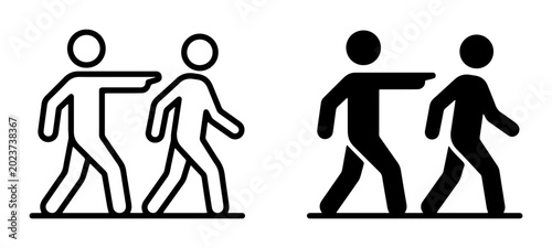 Cuadro en lienzo Pointing Direction, Guidance, Leadership Icons