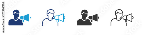 Foto Advocacy icon set collection multi-style.