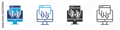 Conversion icon set collection multi-style.