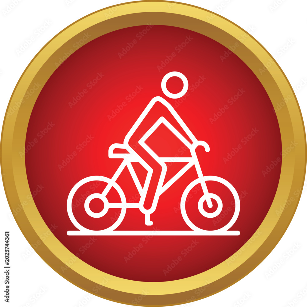 Fototapeta premium Cyclist riding a bicycle, representing sport, fitness, and transportation