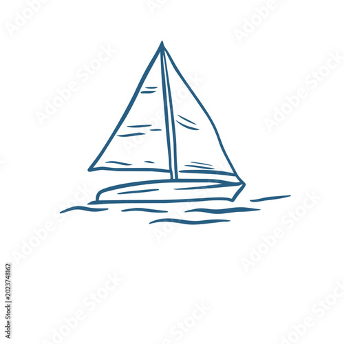 Foto Sailboat Vector Illustration