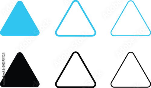 Photos Rounded Triangle Icon Set