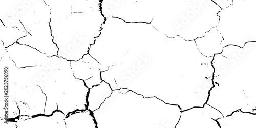 Canvastavla White and black rough, scratch, splatter grunge pattern design brush strokes