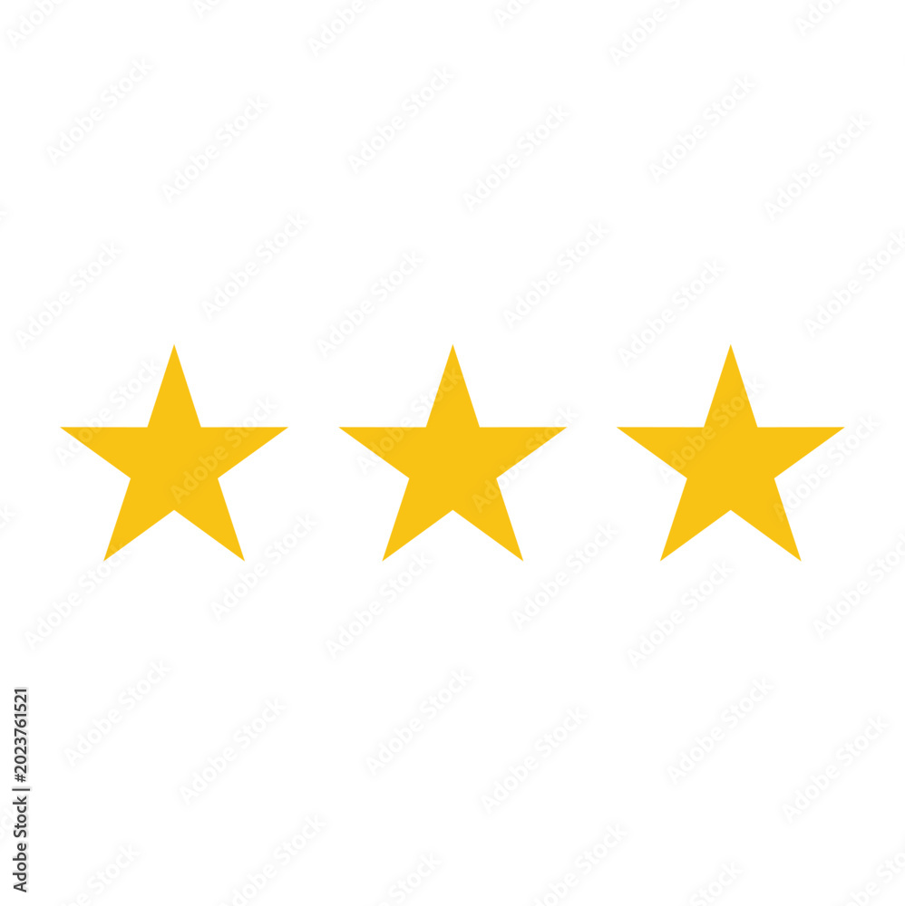 Fototapeta premium Three Star Silhouette Vector Image