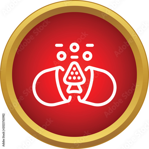 Capsule holding a mushroom icon symbolizing natural elements in pharmacology