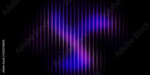Abstract colorful purple vector background with glowing gradient waves, light spectrum lines, and digital equalizer motion texture