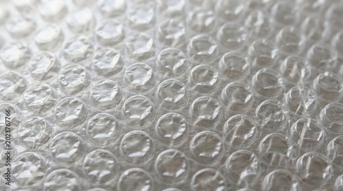 Transparent Bubble Wrap Macro Texture Realistic Plastic Background