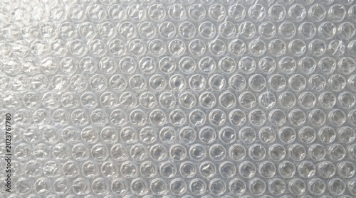 Transparent Bubble Wrap Macro Texture Realistic Plastic Background