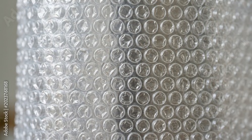Transparent Bubble Wrap Macro Texture Realistic Plastic Background