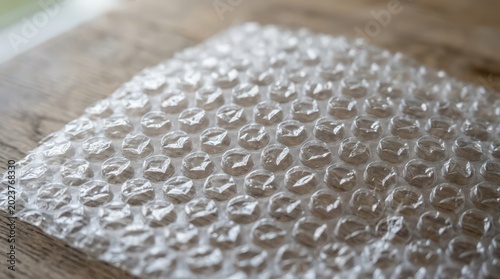 Transparent Bubble Wrap Macro Texture Realistic Plastic Background