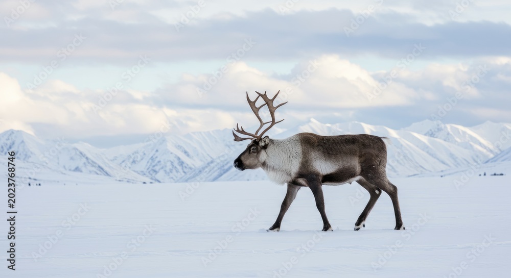 Obraz premium deer in the snow