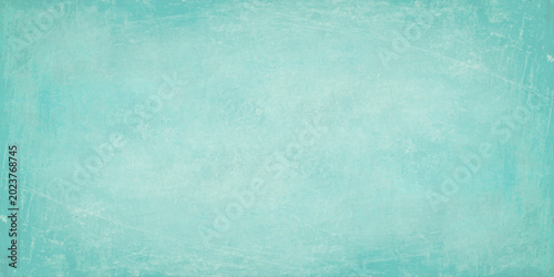 Obraz na płótnie Turquoise abstract grunge background texture with scratched vintage paint effect
