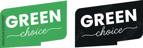 Eco Friendly Green Choice Label Badge Set for Sustainable Product Packaging and Branding