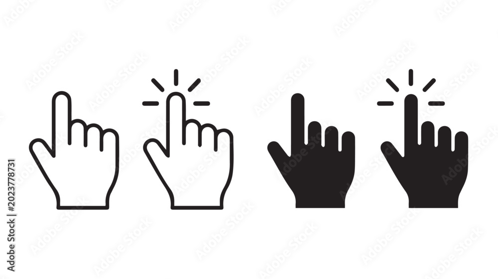 Fototapeta premium Hand click icon