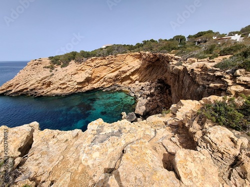 the coast of the mediterranean sea in Ibiza
