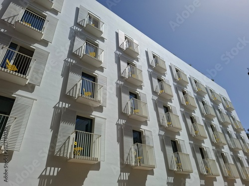 modern apartment building in Ibiza