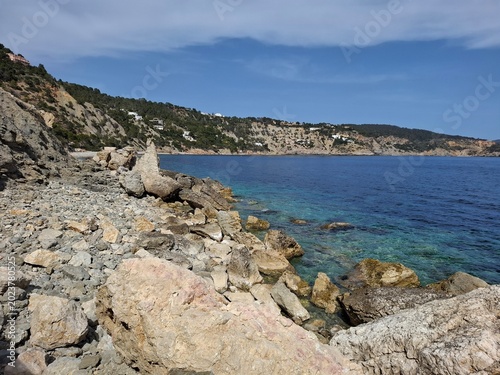 the coast of the mediterranean sea in Ibiza