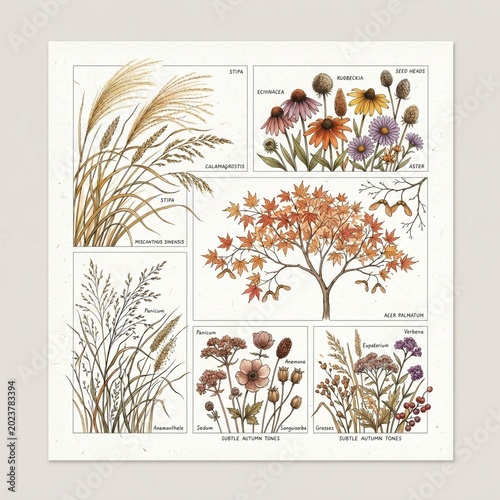 Set of vintage floral elements and abstract banner backgrounds for elegant wedding card templates or spring nature pattern design illustrations