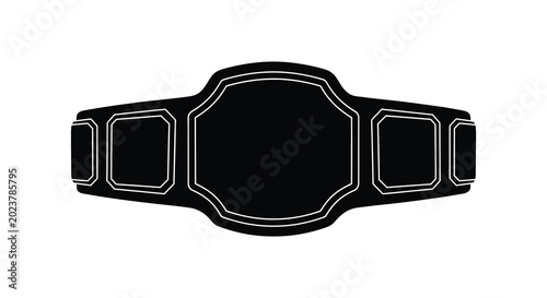 Championship belt silhouette on a white background