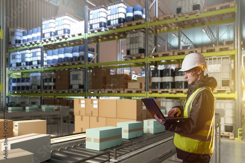 Warehouse logistics worker ...