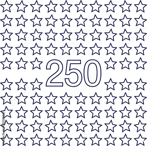250th American Independence Star Pattern Background
