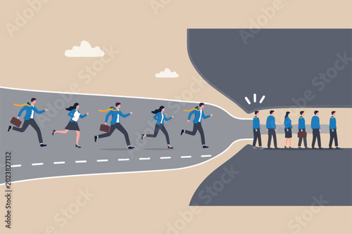 Photos Bottleneck make business run slow, struggle workflow or busy point make project