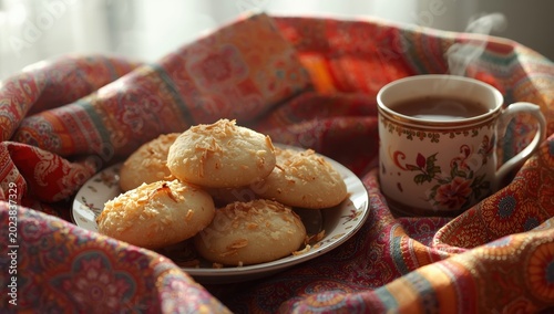 Coconut-flavored biscuits