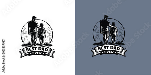Foto Best dad ever vector