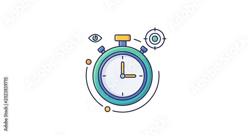 Stopwatch icon representing time management and productivity for business projects