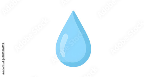 Valokuva drop icon, water symbol, blue liquid, aqua droplet, glossy water, splash icon, c