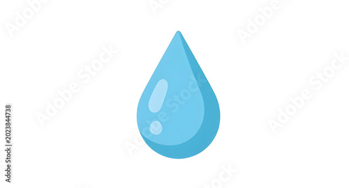 Quadro em tela water icon, blue droplet, liquid symbol, aqua drop, glossy icon, fresh water, hy