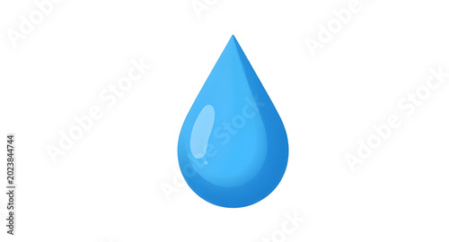 Valokuva water icon, blue droplet, liquid symbol, aqua drop, glossy icon, fresh water, hy
