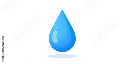 Foto water droplet, blue icon, liquid drop, aqua symbol, glossy droplet, clean water,