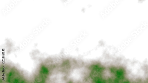Tableau sur toile Blurred green foliage overlay isolated on transparent background