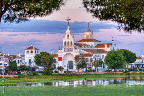Hermitage of El Rocío in Huelva, Spain. Pilgrimage center for the Andalusian brotherhoods.