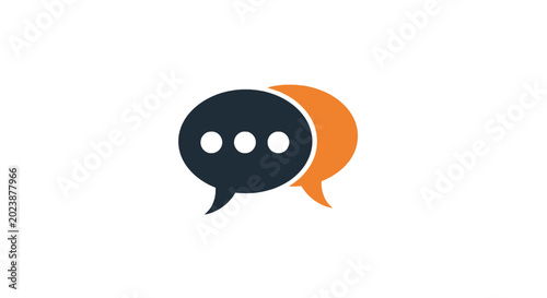 Photos Chat speech bubbles conversation icon.