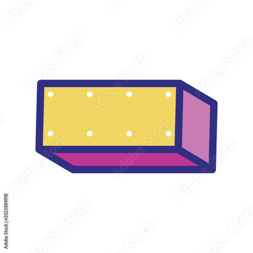 Photos Colorful vector illustration of a three dimensional hyphen punctuation mark in cartoon geometric style isolated on background