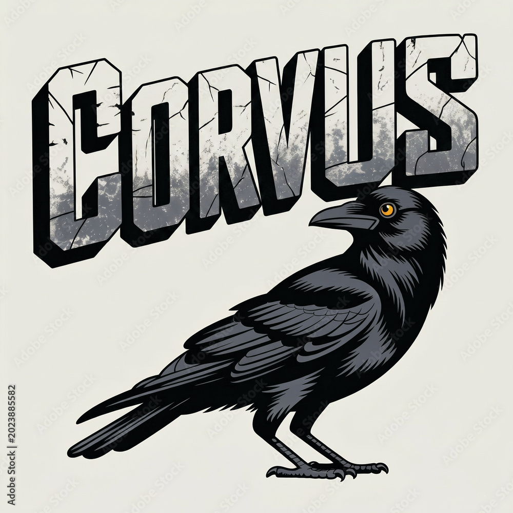 Fototapeta premium Corvus Raven Mascot Graphic