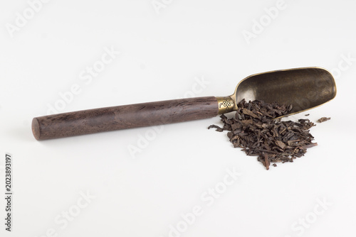 Stylish vintage bronze tea ceremony spoon
