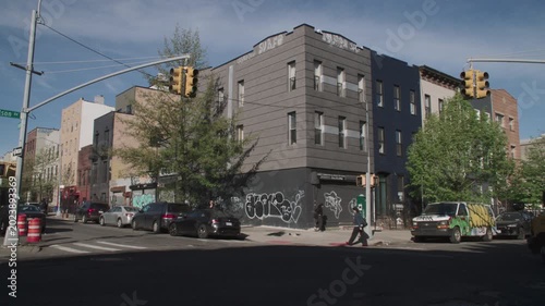 A street intersection in Bushwick, Brooklyn
