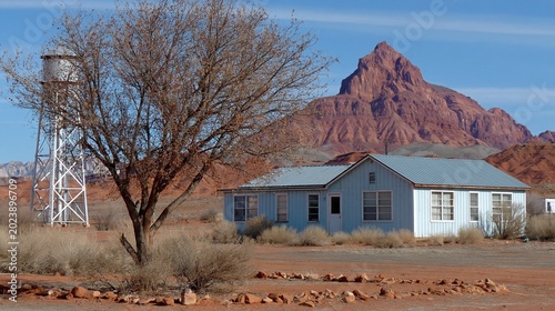 Uranium Mines Located Near a Barren Landscape and Rocky Mountain in the West