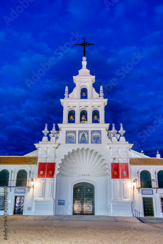 Hermitage of El Rocío in Huelva, Spain. Pilgrimage center for the Andalusian brotherhoods.