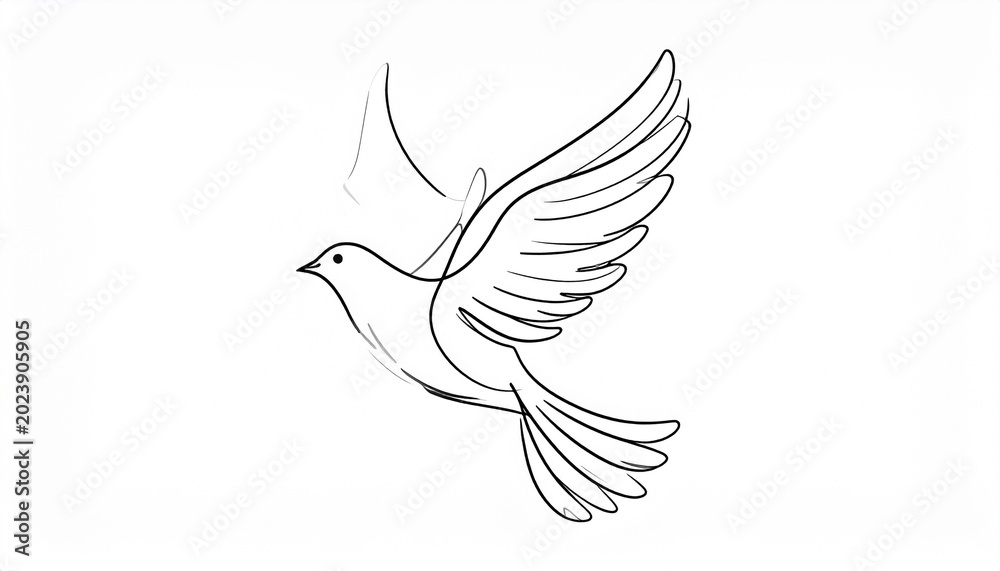 Obraz premium white dove flying