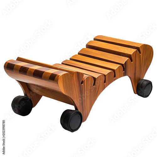 Wooden toy vehicle for kids collectible isolated on transparent background