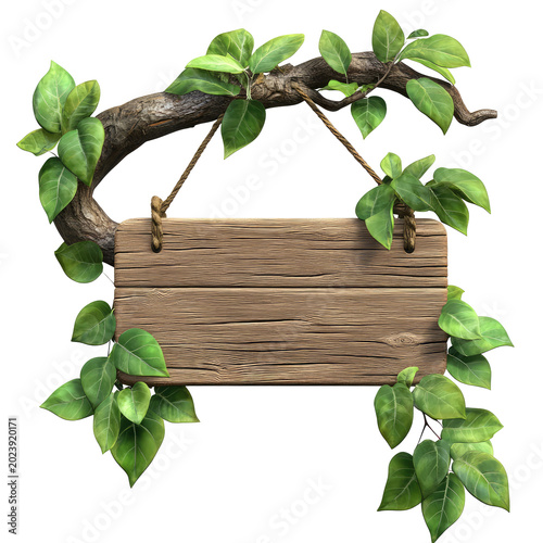 Green tropical leaf transparent background
