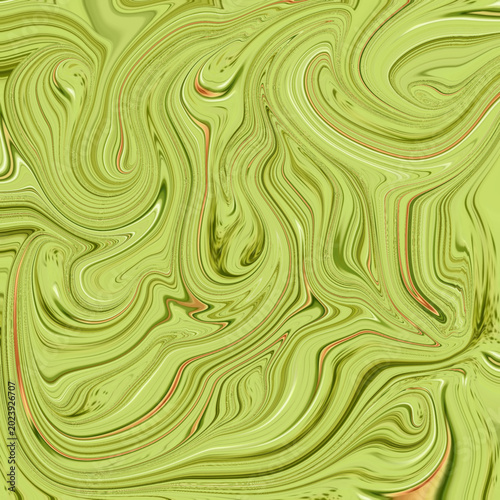 Green liquid marble abstract with flowing texture, organic waves, smooth pattern, glossy digital art and calming modern background design.