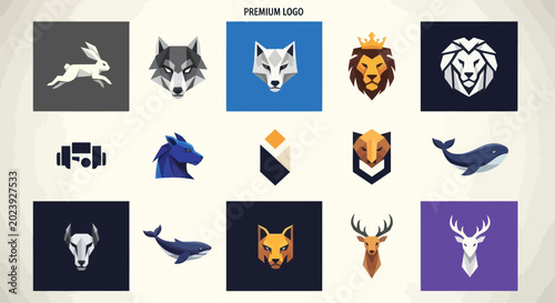 Modern Animal Logo Collection - Premium Brand Identity Icons