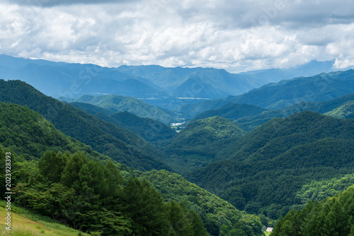 Fototapeta 日本、高原からの景色